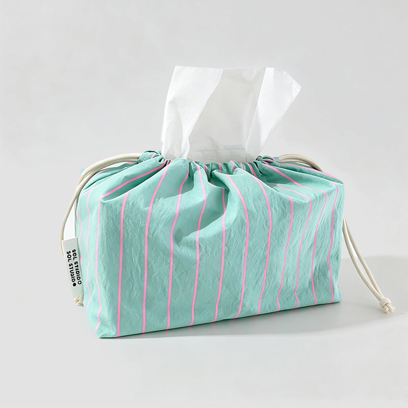 Striped Tissue Box Cover