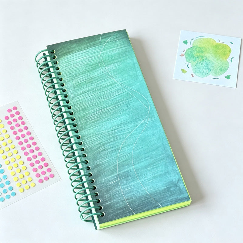 Watercolor Print Spiral Bound Notebook