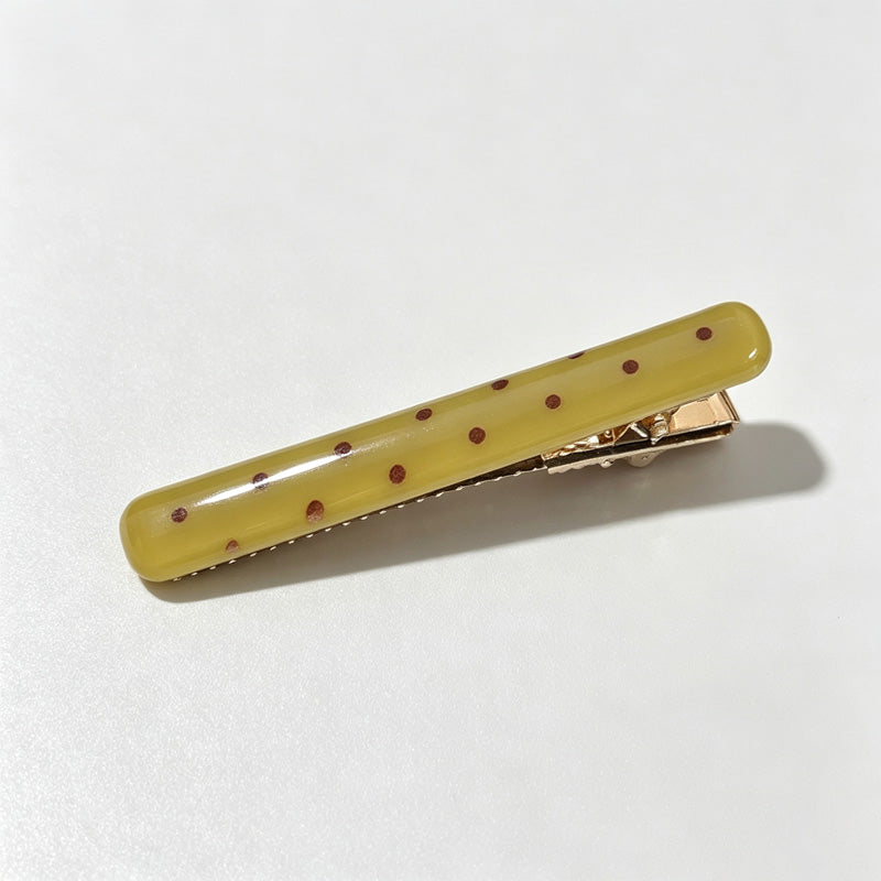 Polka Dot Alligator Hair Barrette