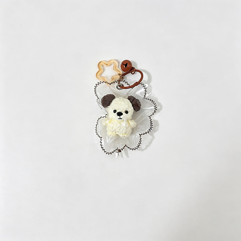 Mini Dog Squeeze Toy Keychain