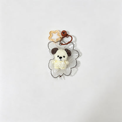 Mini Dog Squeeze Toy Keychain