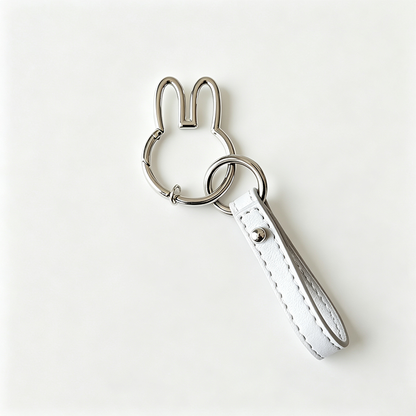 Rabbit Head Metal Key Charm
