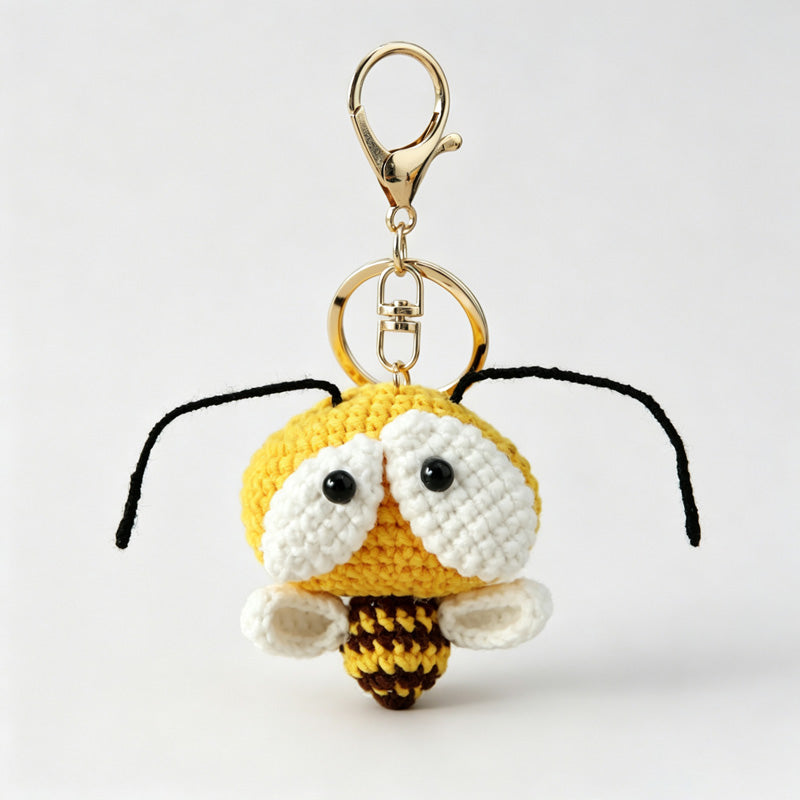 Crochet Bee Keychain