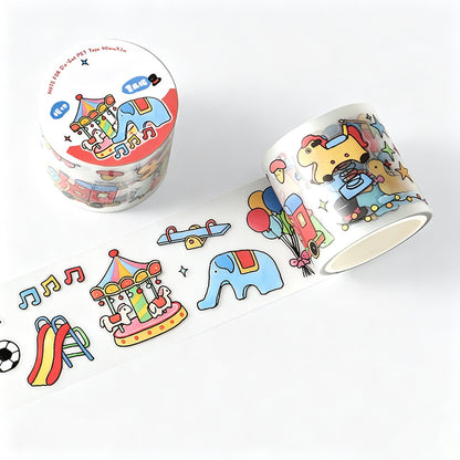 Hand Drawn Print Doodle Die‑Cut Tape