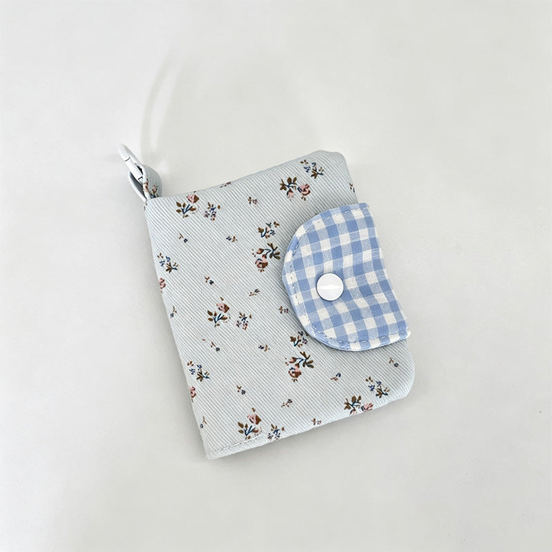 Floral Print Fabric Card Coin Purse