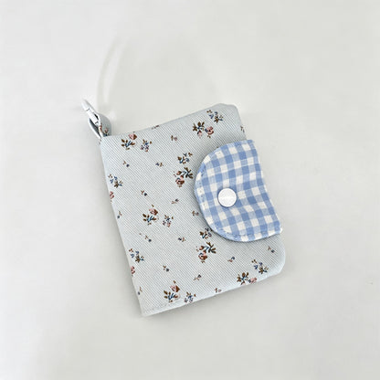 Floral Print Fabric Card Coin Purse