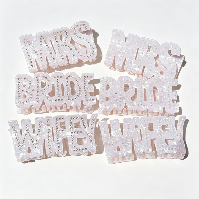 Bride Word Claw Clip