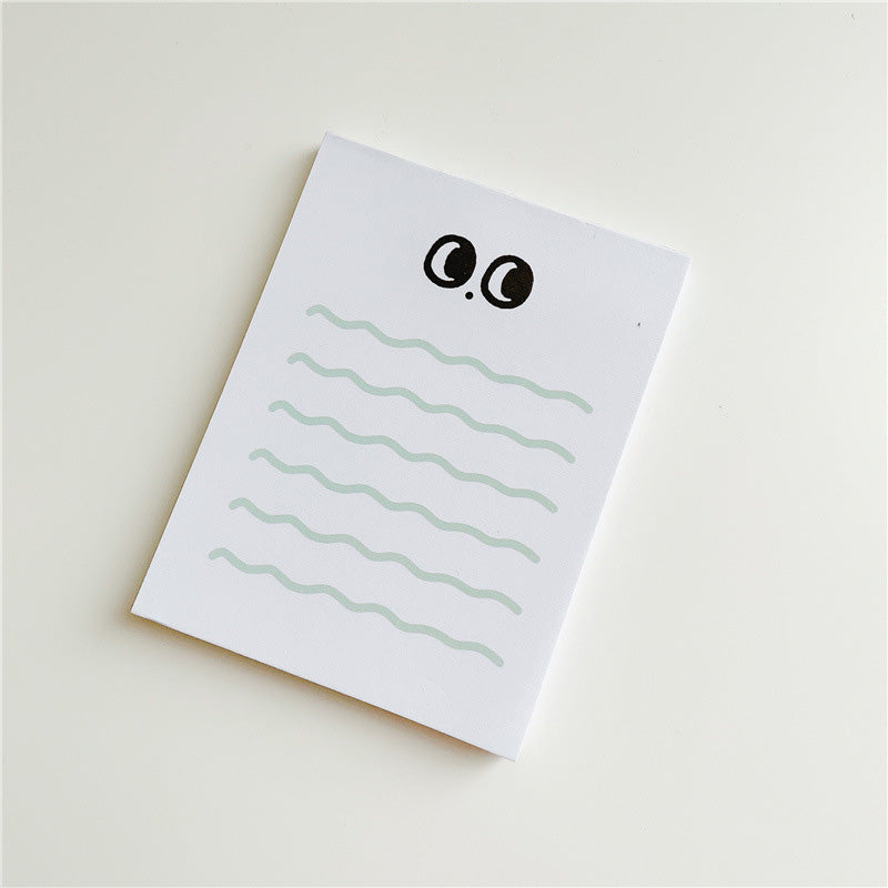 Wavy‑Line Eye Graphic Non‑Sticky Notes