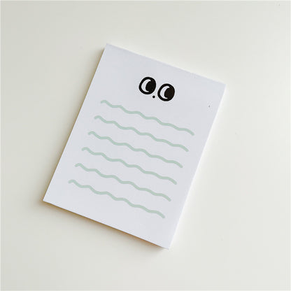 Wavy‑Line Eye Graphic Non‑Sticky Notes