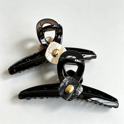 Gold Metal Bead Hair Claw