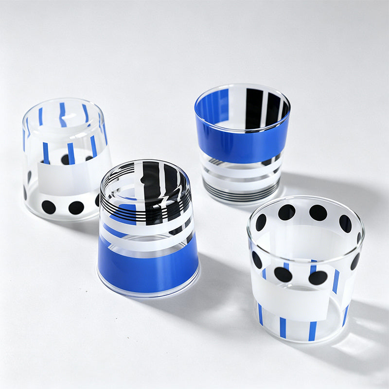 Retro Polka Dot & Stripe Painted Cup