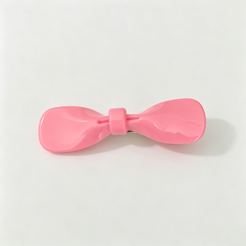 Bow Shape Acrylic Side Hair Clips