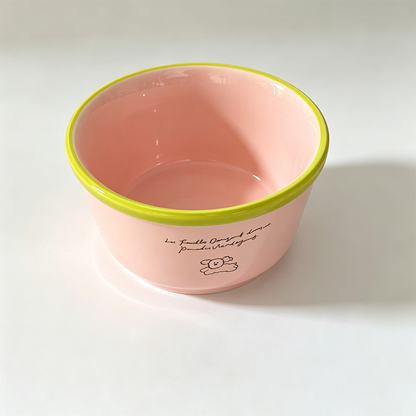Color Rim Ceramic Bowl