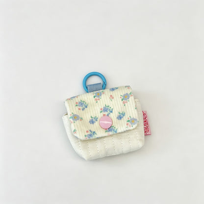 Floral Fabric Snap Storage Pouch