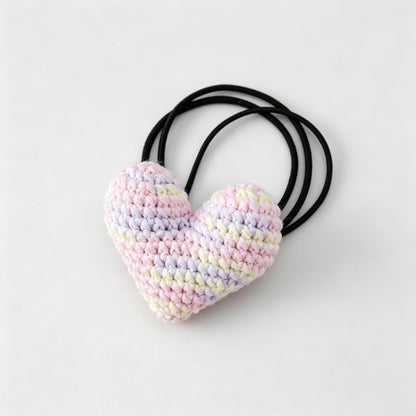 Crochet Heart Hair Ties