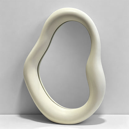 Ear-shaped Irregular Ceramic Framed Vanity Mirror