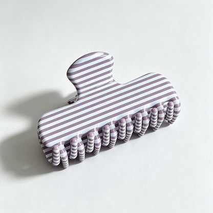 Stripe Polka‑Dot Hair Claw Clip
