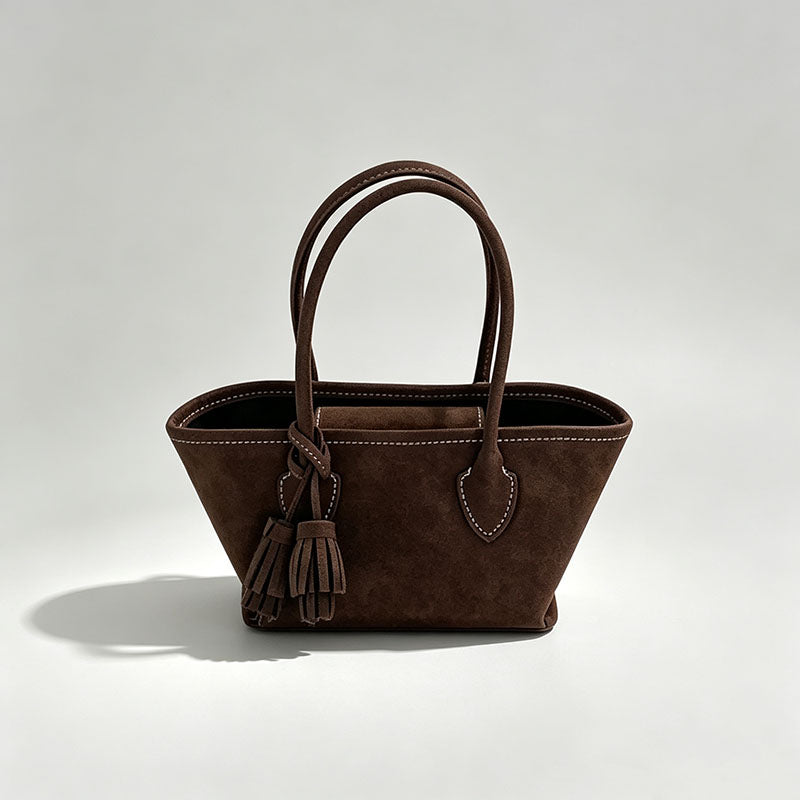 Vintage Suede Mini Tote Bag