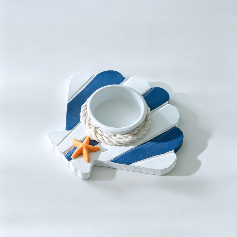 Wooden Shell Tealight Candle Holder