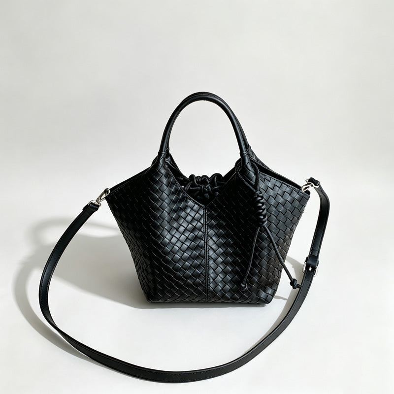Woven Mini Bucket Handbag