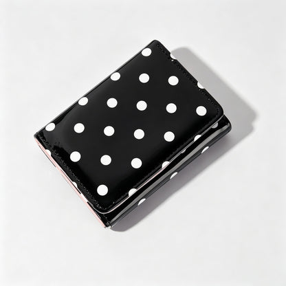 Polka‑Dot PU Small Wallet