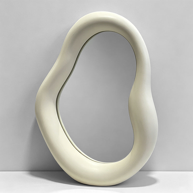 Ear-shaped Irregular Ceramic Framed Vanity Mirror