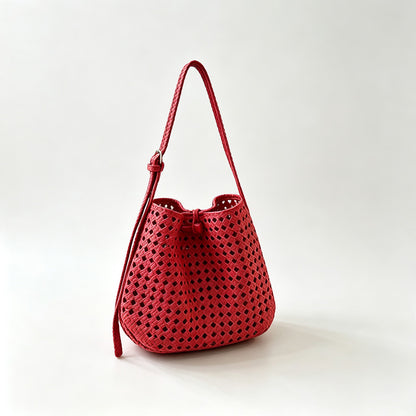 Perforated Bucket Shoulder Bag