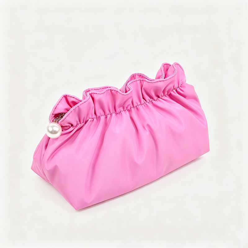 Solid Color Drawstring Cosmetic Pouch