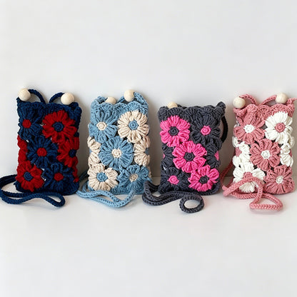 Crochet Flower Phone Pouch