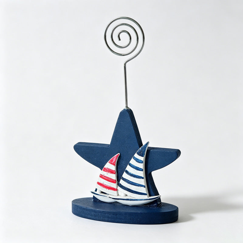 Star Wooden Photo Memo Holder