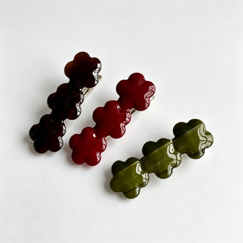 Flower‑Shape Alligator Hair Barrette