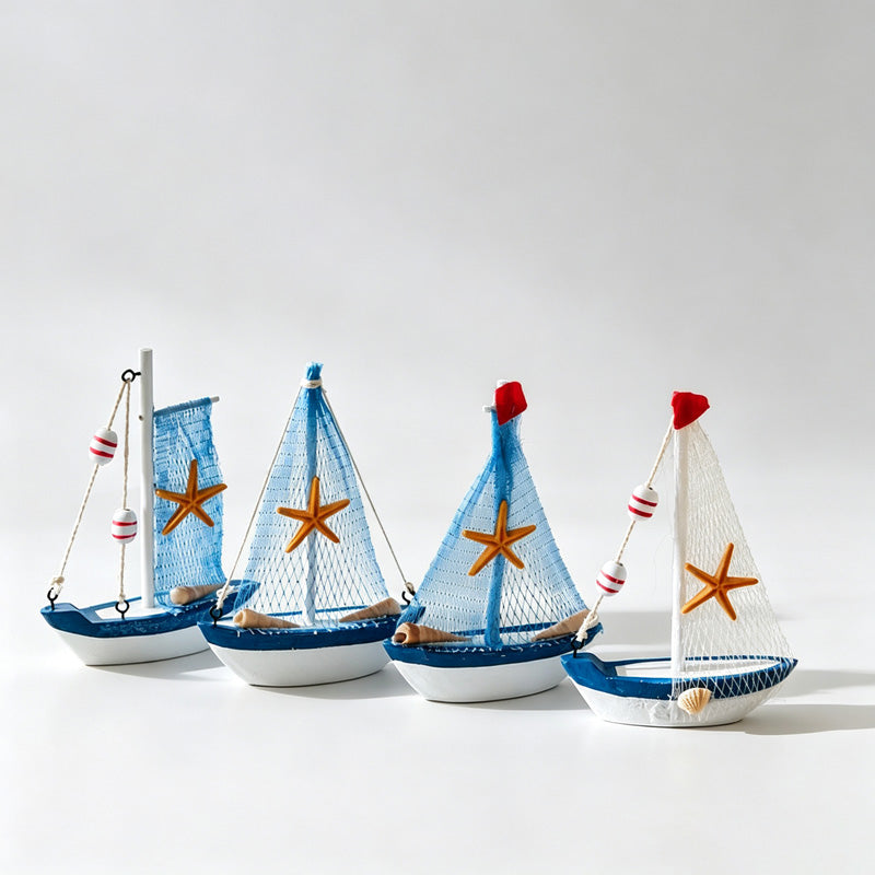 Wood Sailboat Model Ornament