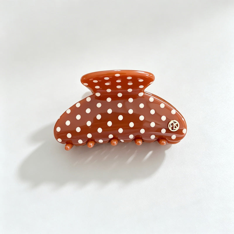 Polka Dots Fan Shaped Hair Claw