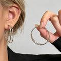 Modern Minimalist Double Hoop - Shopdayla Wholesale - #7906