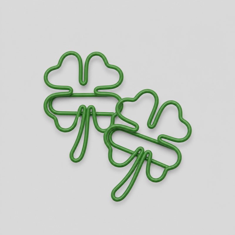 10PCS Creative Four Leaf Clover Shape Metal Paper Clips