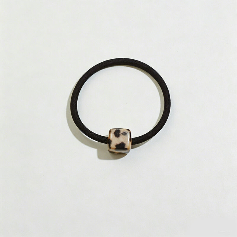 Refined Leopard Pattern Small Square Hairband