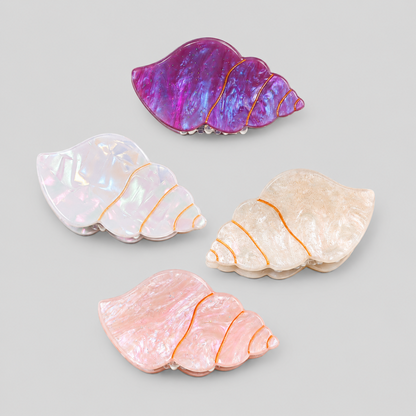 Seashell Pearlescent Hair Claw Clip