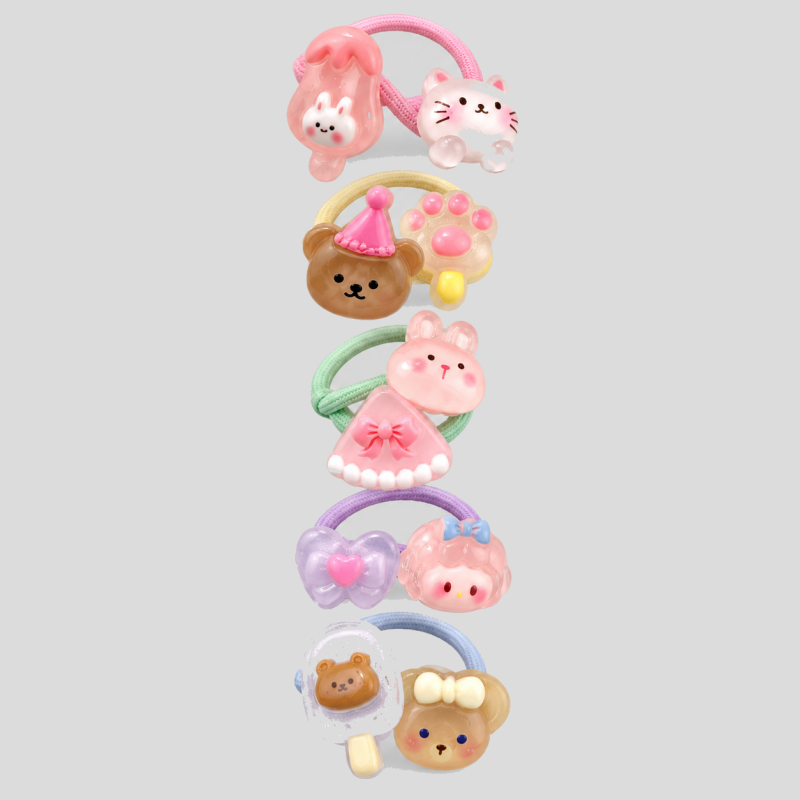 Animal Flower Elastic Hair Ties