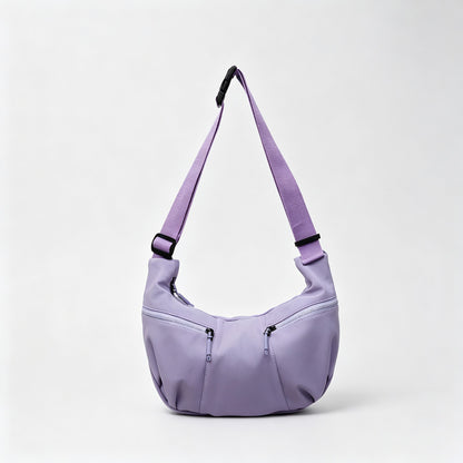 Crescent Nylon Hobo Crossbody Bag