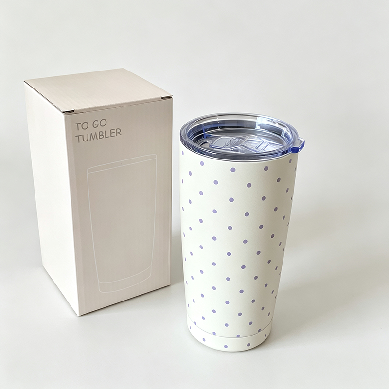 Polka Dot Straw Tumbler
