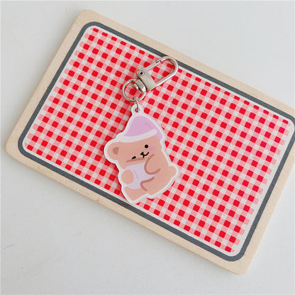 Acrylic Bear Figure Keychain