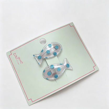 Fish Shape Dot BB Hair Clips