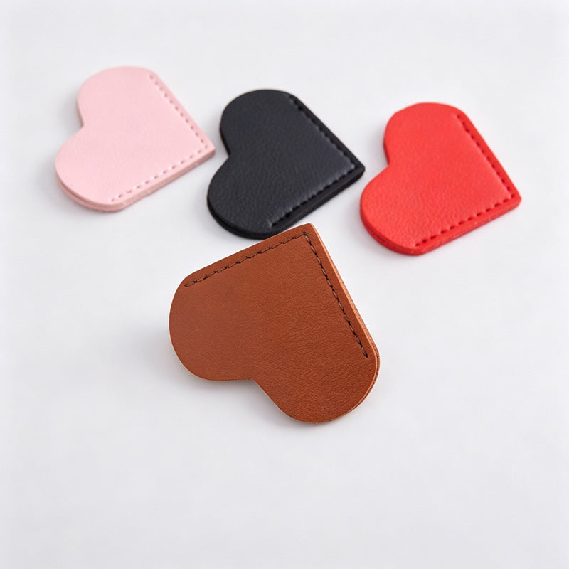 Heart Faux PU Page Corner Bookmark