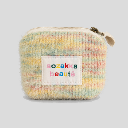 Plush Striped Coin Purse