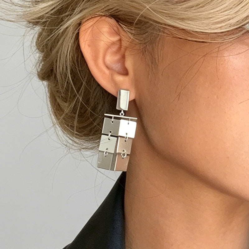 Modern Geometric Metal Tassel - Shopdayla Wholesale - #9426