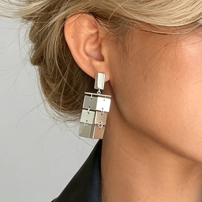 Modern Geometric Metal Tassel - Shopdayla Wholesale - #9426