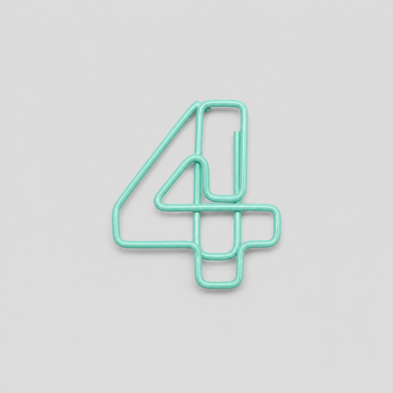 0-9 Colorful Number-Shaped Paper Clips 10PCS Sets