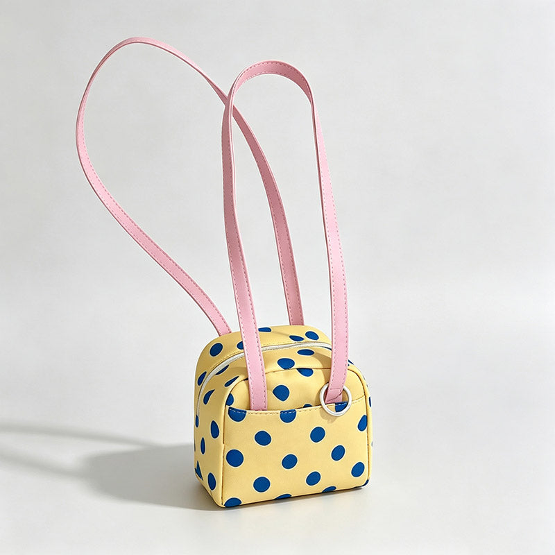 Polka Dot Mini Square Crossbody Bag