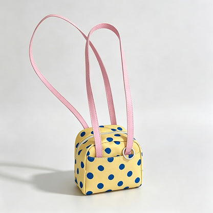 Polka Dot Mini Square Crossbody Bag
