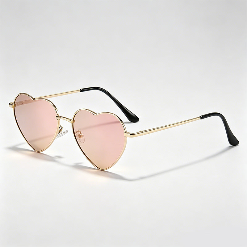 Heart Shaped Metal Frame Sunglasses